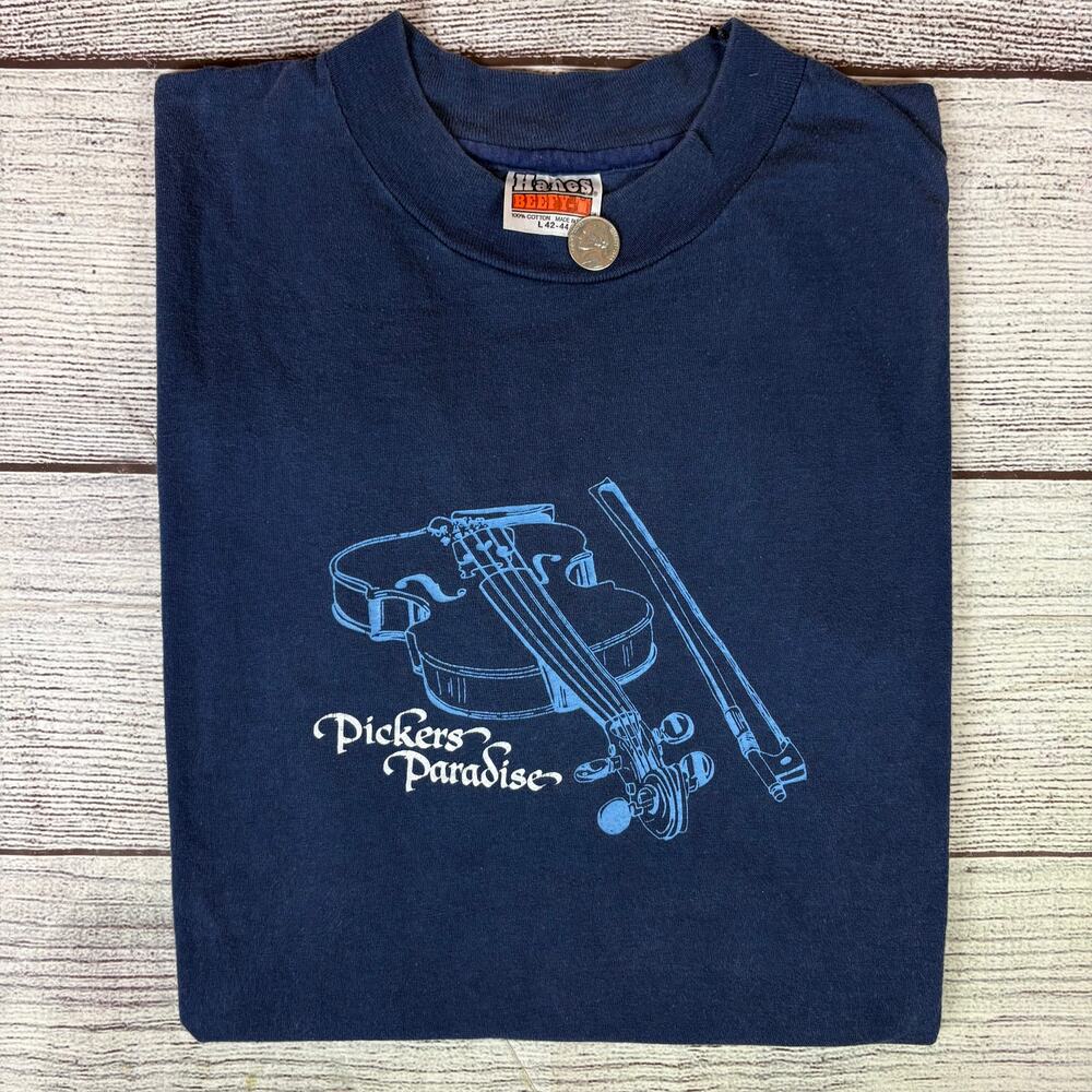 Vintage 1981 Pickers Paradise Flatpicking Championships Hanes Beefy T-shirt